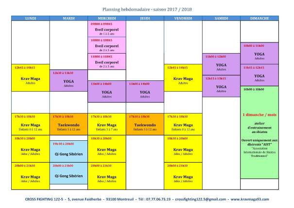 planning_hebo dojo_Montreuil 2017-2018